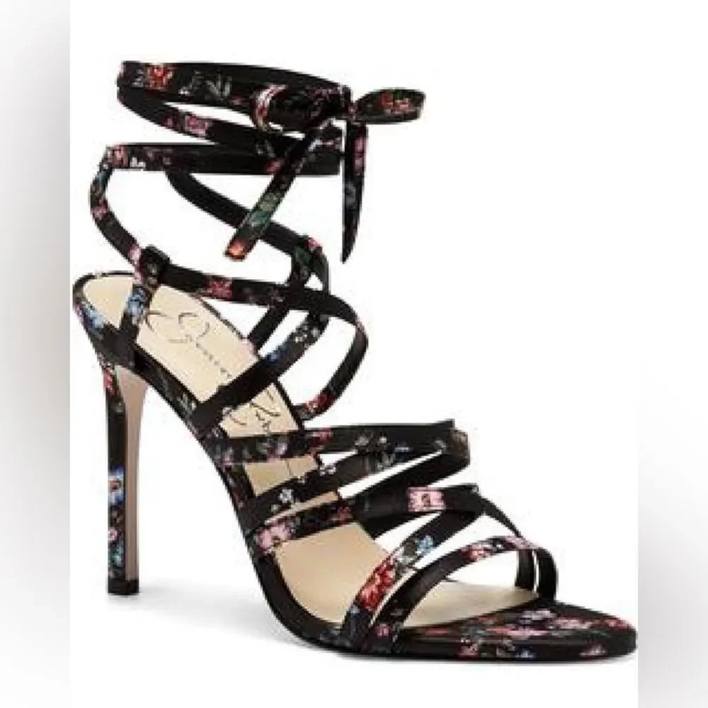 Jessica Simpson Jexilla Women's Strappy Ankle Wrap Stiletto Sandals Size 7 1/2 - Picture 1 of 8